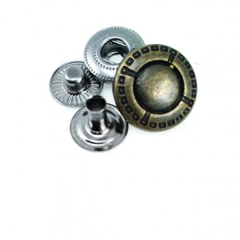 15 mm 24 L  Zamak Snap Fasteners Button Classic Style E 279