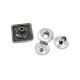 15 x 15 mm Snap Fasteners Button Square Domino Pattern E 293