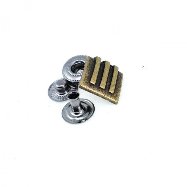 14 x 14 mm Square Snap Fasteners Button E 347