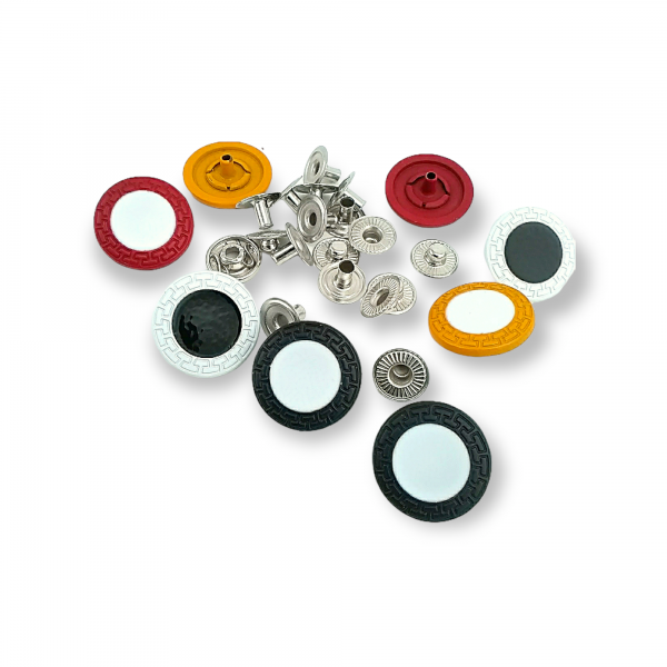 22 mm - 36 L  Enamel Snap Metal Button For Jacket and Coat Button E 421