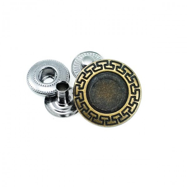 17 mm - 28 L  Enamelled Metal Snap Fateners Button E 439