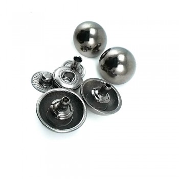 17 mm - 27 L Zamak Ball Snap Fasteners Button E 471