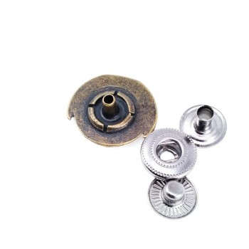 20 mm - 32 L Floral Design Coat and Jacket Snap Fasteners E 540