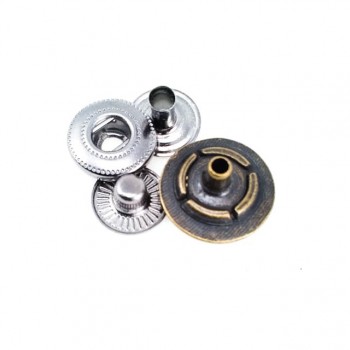 15 mm 24 L Plus Patterned Snap Fasteners Button E 572
