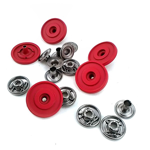 18 mm - 29 L Enamel Snap Button Metal Retro Design E 637