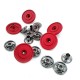 18 mm - 29 L Enamel Snap Button Metal Retro Design E 637