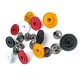 18 mm - 29 L Enamel Snap Button Metal Retro Design E 637