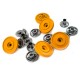 18 mm - 29 L Enamel Snap Button Metal Retro Design E 637