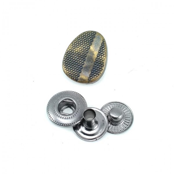 23 x 13 mm Snap Fasteners Button Dot Pattern E 66