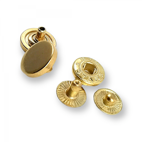 13 mm - 20 L Flat Coin Shape Snap Button E 693