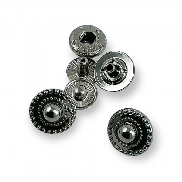 12 mm - 18 boy Desenli Zamak Çıtçıt Düğme E 768
