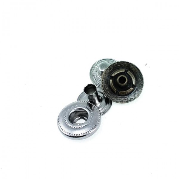 12 mm - 18 L Patterned Zamak Snap Fasteners Button E 768