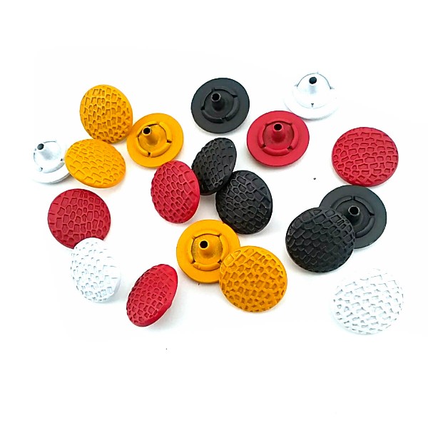 17 mm 28 L  Plain Painted Snap Fasteners Button Honeycomb Pattern E 769 MN