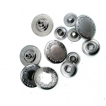 16 mm - 26 L Snap Fasteners Decorative Patterned Metal  Snap Button E 794