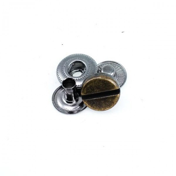 11 mm 20 L Screw Design Snap Fasteners Button E 904