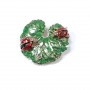 Brooch ladybug leaf shape BR002