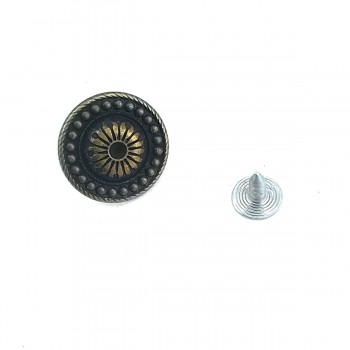 20 mm - 32 L Sunflower Pattern Jeans Button E 1004