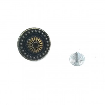 20 mm - 32 L  Dot Patterned Jeans Button E 1004