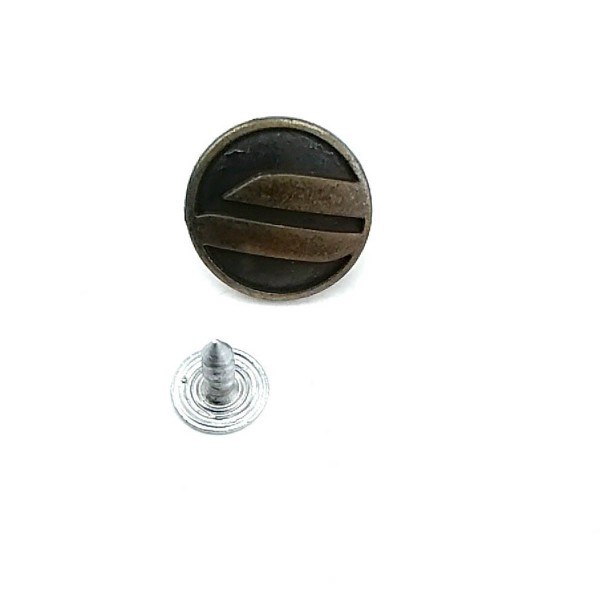 16 mm 26 L  Aesthetic Patterned Jeans Button E 1019