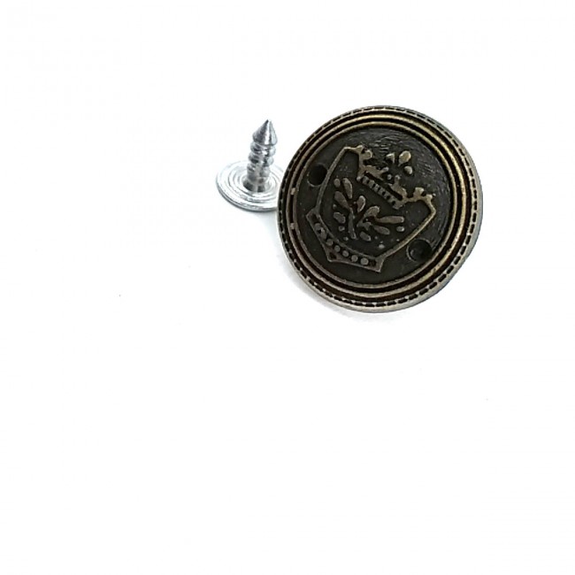 20 mm Taç Tasarımlı Kot Düğmesi E 1029 20 mm Taç Tasarımlı Kot Düğmesi E 1029
