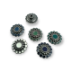 20 mm 32 L Denim Button Enamel Decorative Flower Pattern E 1032