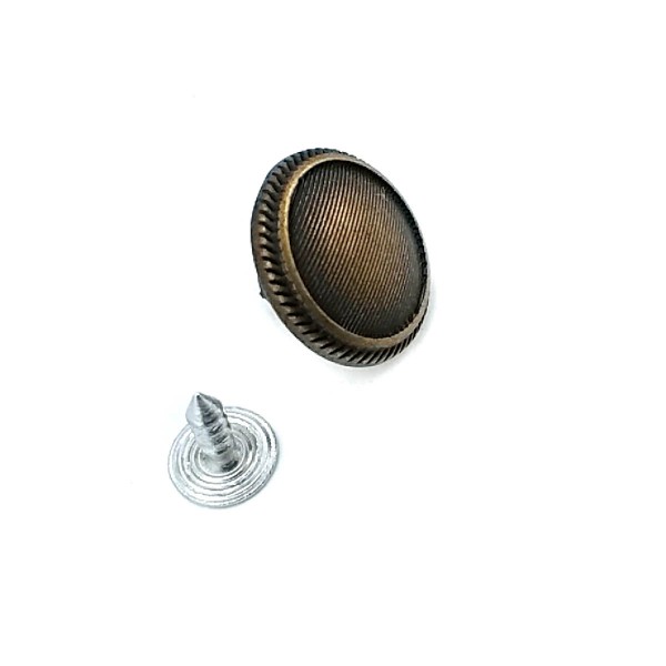 17 mm Straight Denim Button with Dots and Lines E 1045