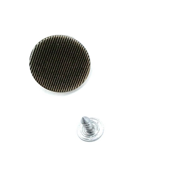 20 mm 32 Boy Çizgi Desenli Kot Ceket Düğmesi E 1067