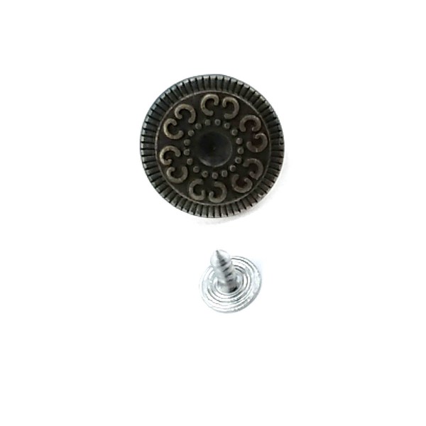 20 mm 32 Boy Desenli Kot Düğmesi E 1068