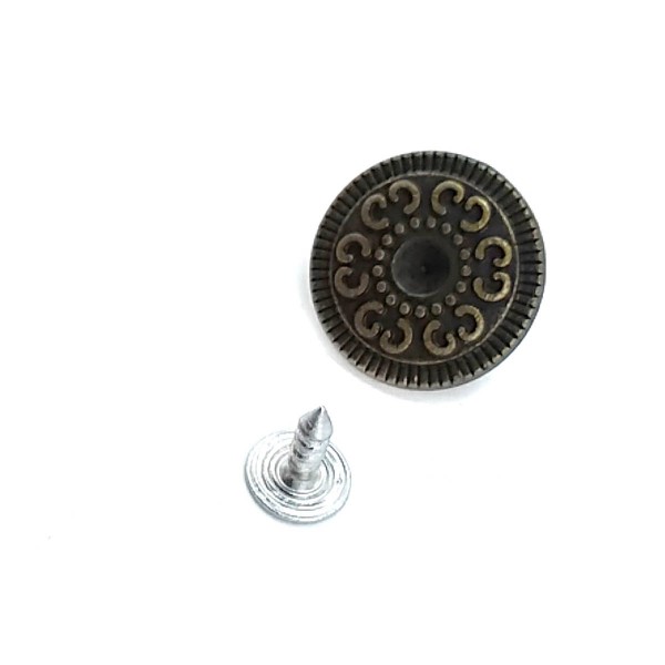 20 mm 32 L Patterned Jeans Button E 1068