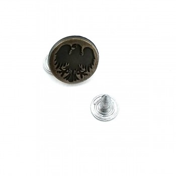 15 mm 24 L Eagle Logo Jeans Button E 1081