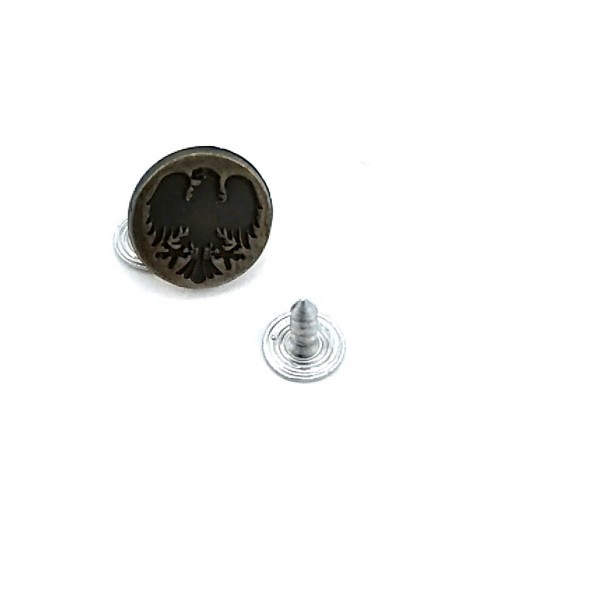 15 mm 24 Boy Kartal Logolu Kot Düğme E 1081