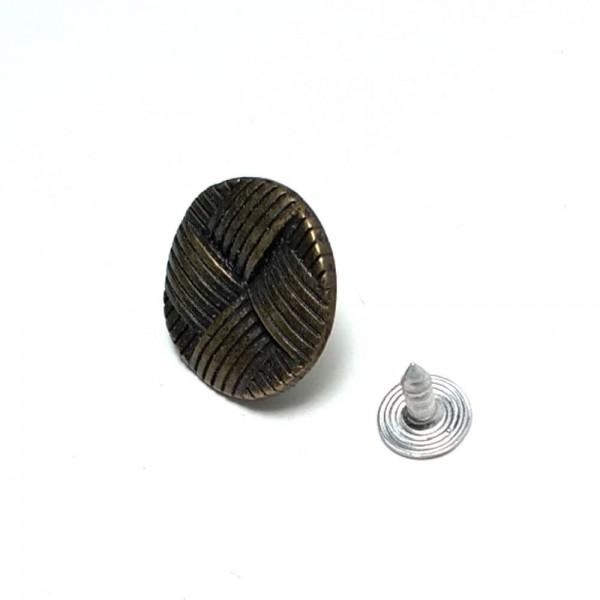19 mm  Kot Düğmesi Hasır Desen ve Çivisi  E 1118