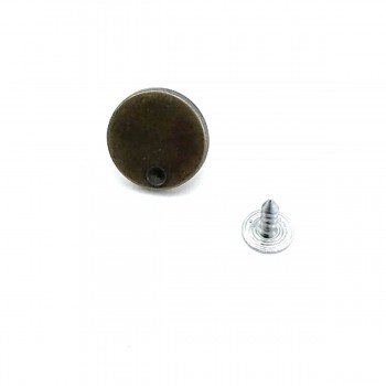 17 mm 27 L Single Stone Flat Coin Shape Jeans Button E 1192