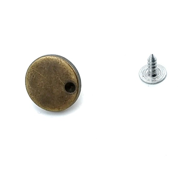 17 mm 27 L Single Stone Flat Coin Shape Jeans Button E 1192