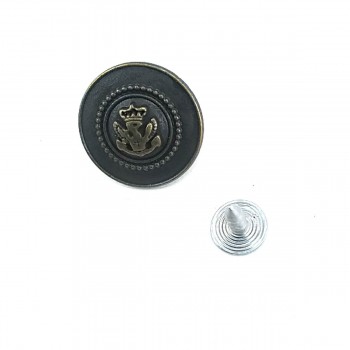 20 mm - 32 L Logo Pattern Jeans Button E 1358
