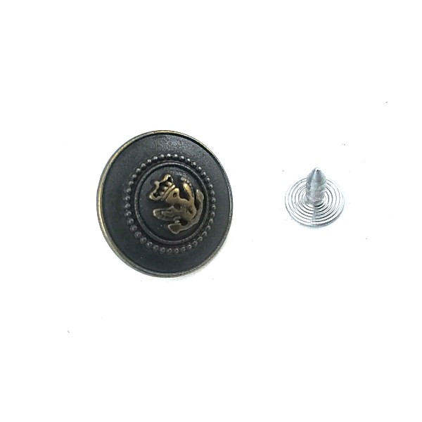 20 mm - 32 L Logo Pattern Jeans Button E 1358