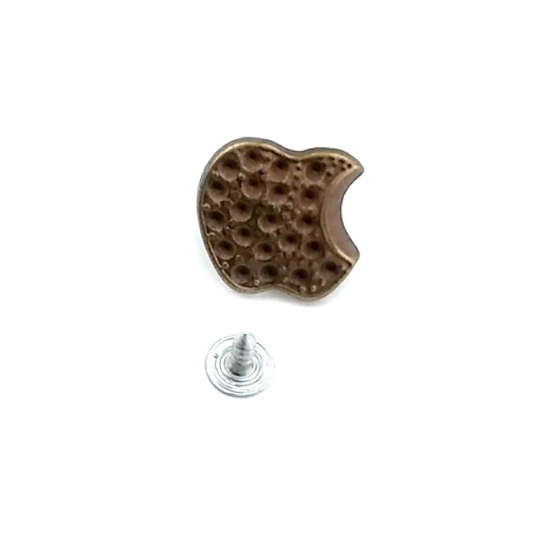 20 mm 32 Boy Elma Tasarımlı Taşlı Kot Düğmesi E 1385