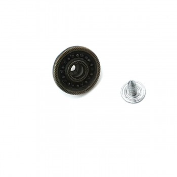 17 mm 28 boy Kot Düğmesi Nokta Desenli Ortası Delikli E 156