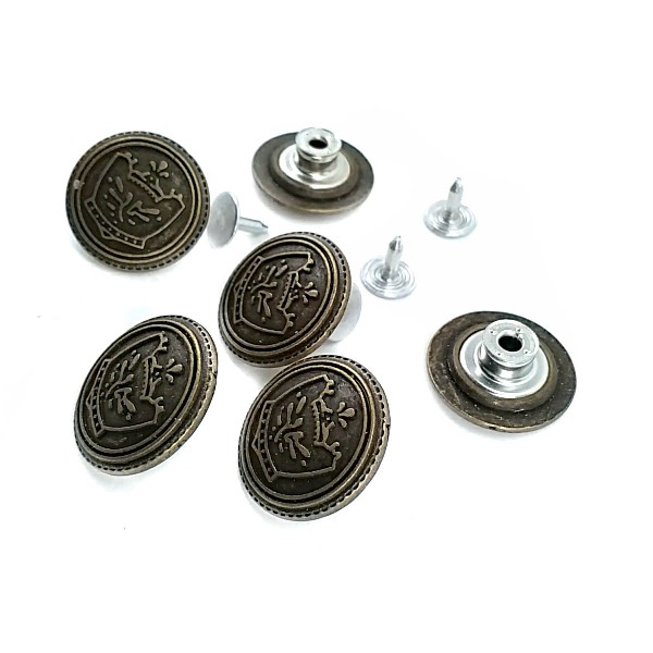 20 mm 32 L Royal Logo Jeans Button E 2045