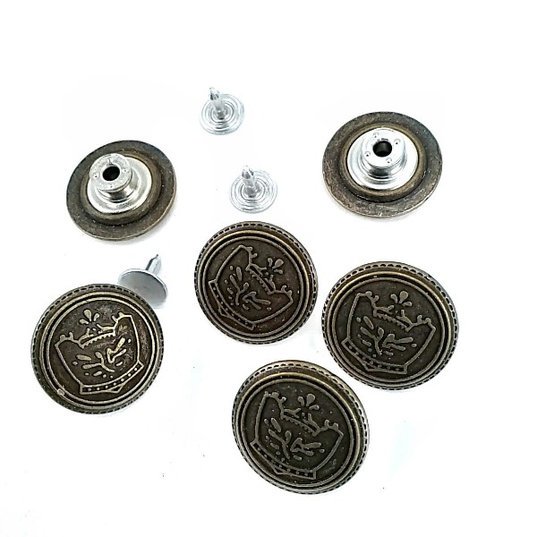 20 mm 32 L Royal Logo Jeans Button E 2045