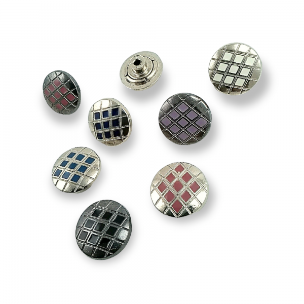 20 mm 32 L Jeans Button Enameled Button Square Patterned E 223