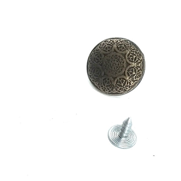 20 mm - 32 L Patterned Jeans Button E 237