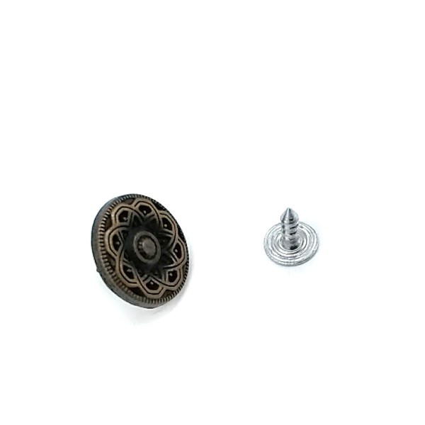17 mm 28 boy Kot Düğmesi Dekoratif Desenli E 309