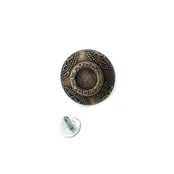 22 mm 35 L Brand Written Jeans Button E 316