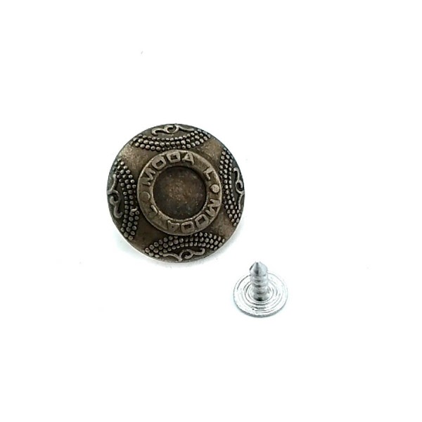 22 mm 35 Boy Marka Yazılı Kot Düğmesi E 316