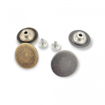 20 mm - 32 Boy Düz Para Şekil Kot Düğmesi E 396