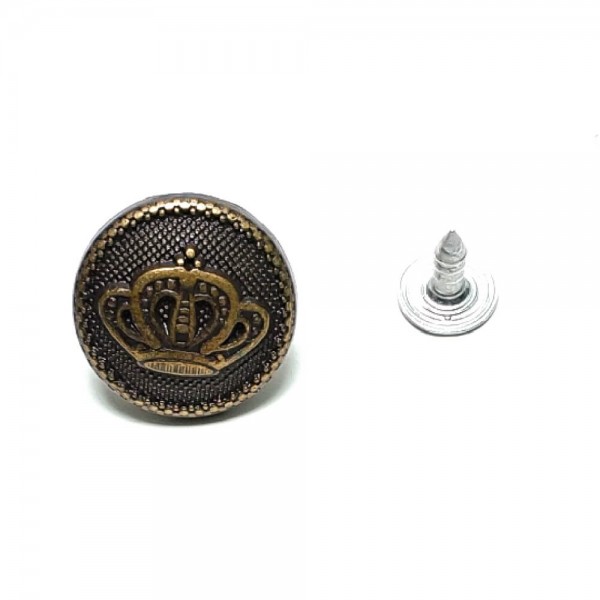 17 mm 28 L Jeans Button with Crown Logo E 446