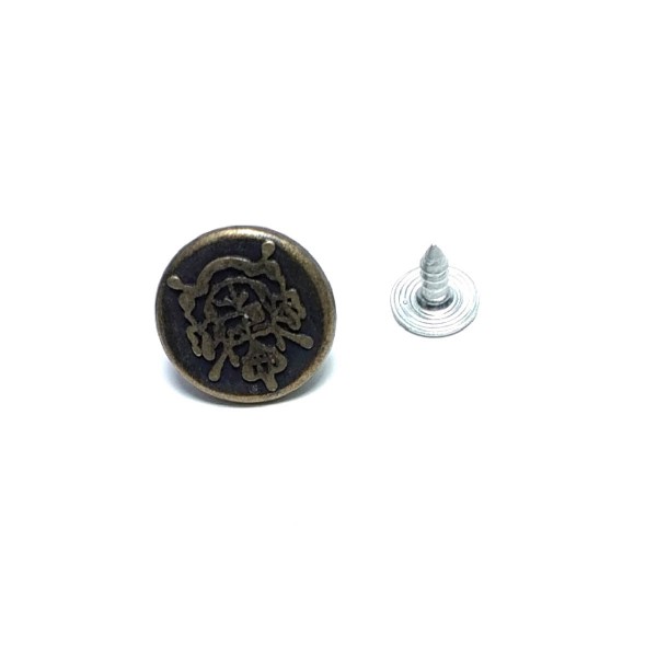 17 mm 27 L Shield Logo Jeans Button E 566