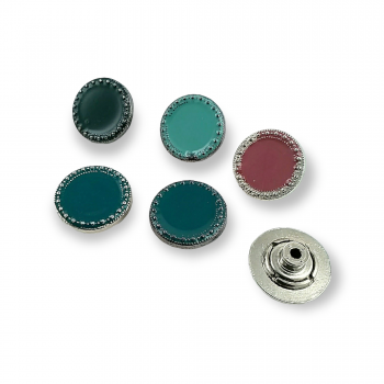 22 mm 34 L Patterned and Enameled Jeans Button E 575