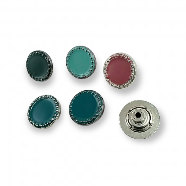 22 mm 34 L Patterned and Enameled Jeans Button E 575